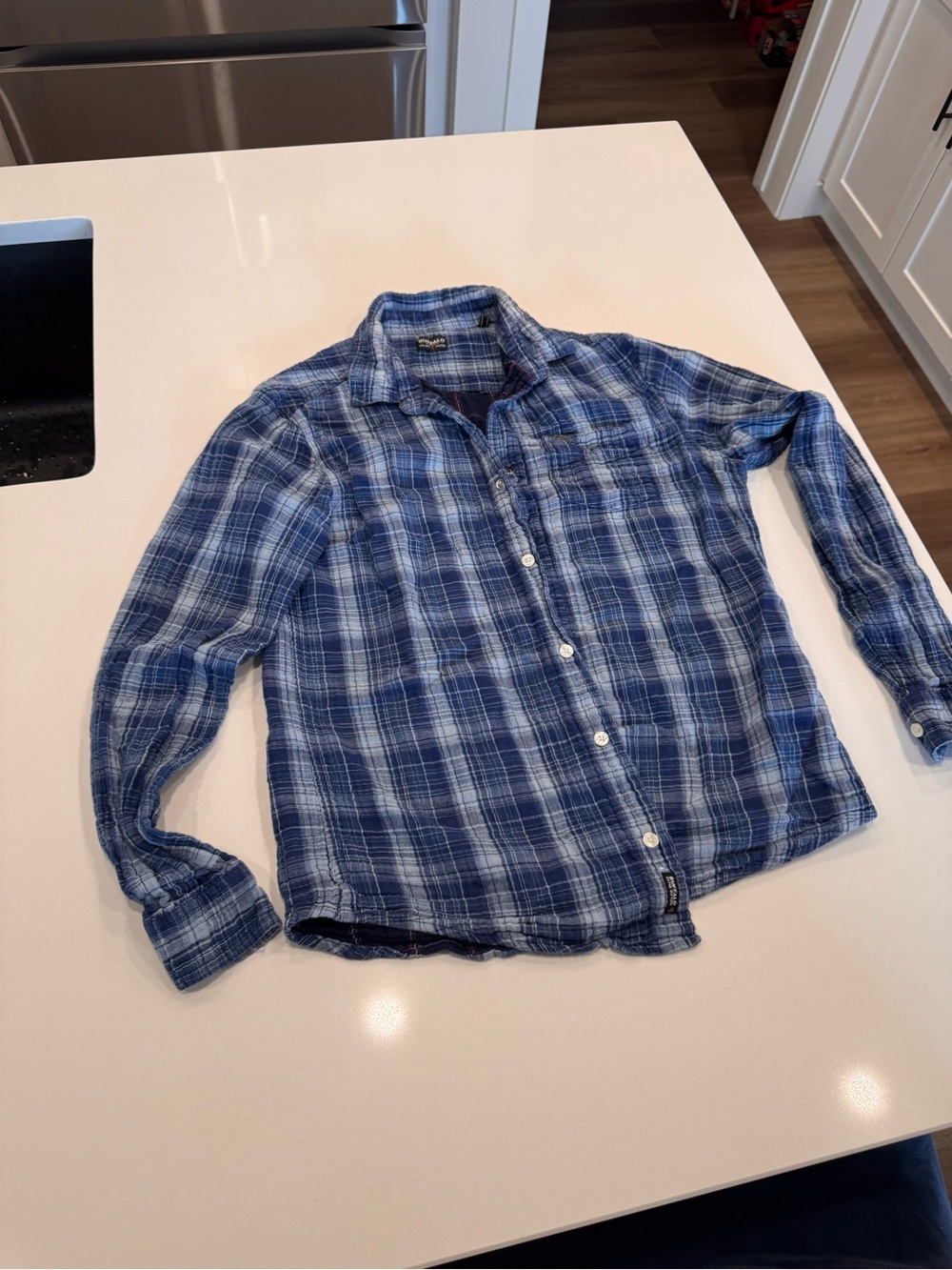 Buffalo David Bitton Blue Plaid Button-Down Shirt